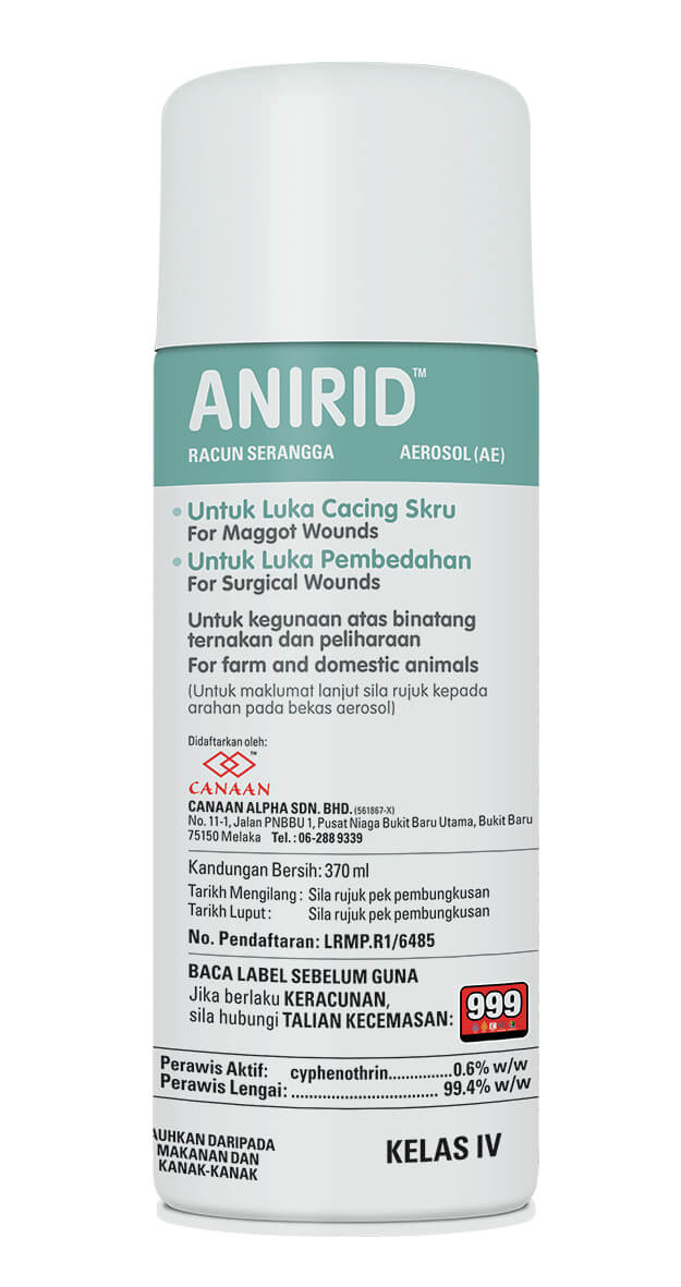 Anirid Maggot and Surgical Pet Wounds Spray For Pet Skin Treatments
